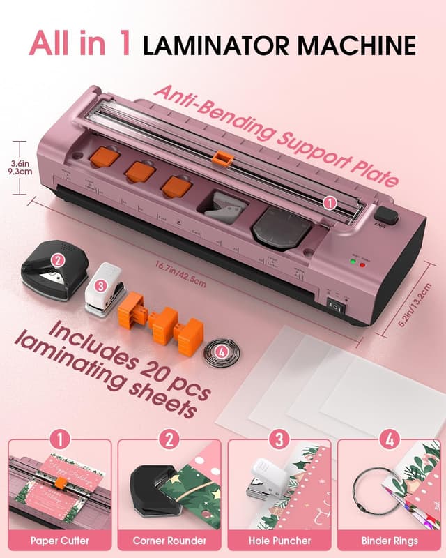 Detalle 2 de OidoZac A3 laminator with 20 pouches