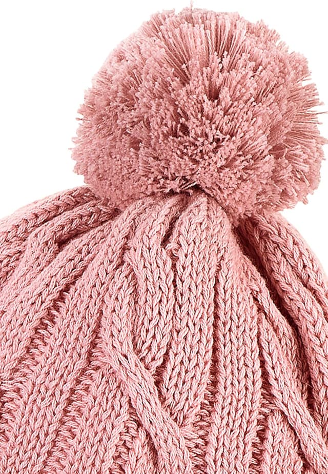 Detalle de Sterntaler Strickmütze mit Bommel für Kinder – gefüttert, mit Zopfmuster