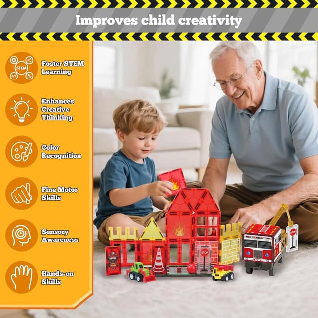 Thumbnail 4 de Magnetic Tiles 56PCS 🧩