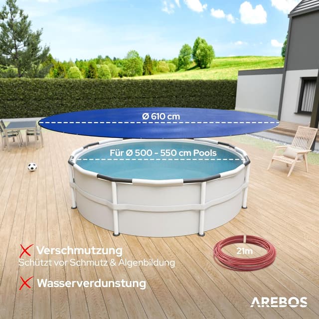 Thumbnail 6 de Arebos Poolabdeckung rund Ø610 cm