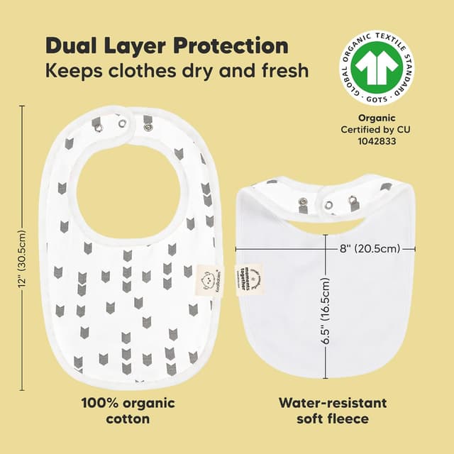 Thumbnail 2 de 8-Pack Organic Baby Bibs