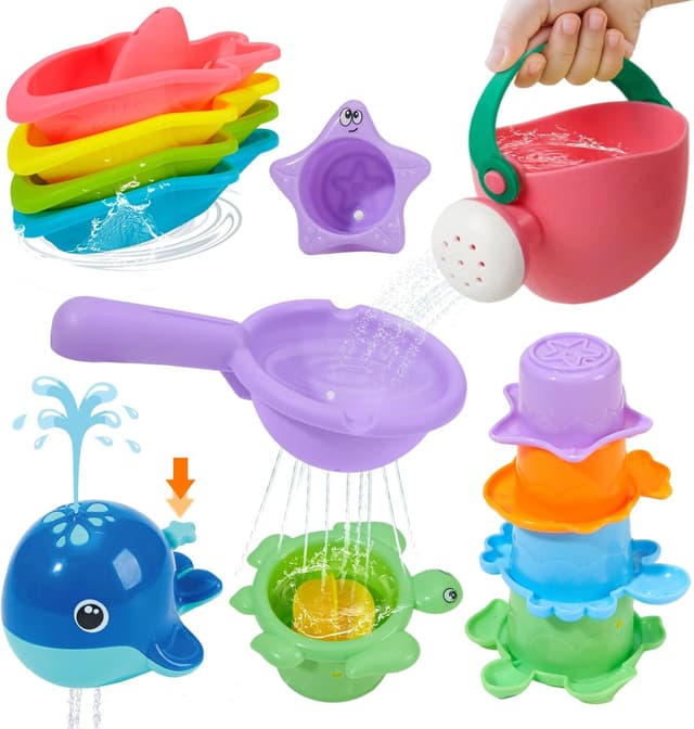 Detalle de Bath toys for toddlers 1-3 years, 11pc