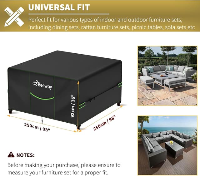 Detalle 2 de BEEWAY waterproof garden cover 250x250x92cm