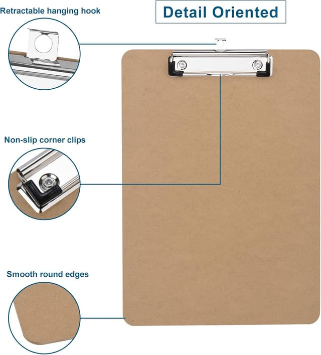 Detalle de ZCZN A4 Clipboard Pack of 4