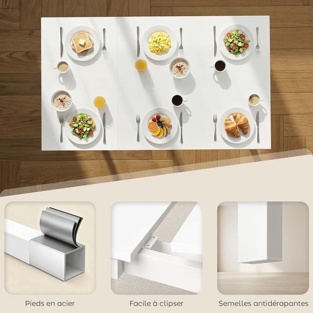 Thumbnail 6 de HOMCOM Table à manger extensible 80-120 cm
