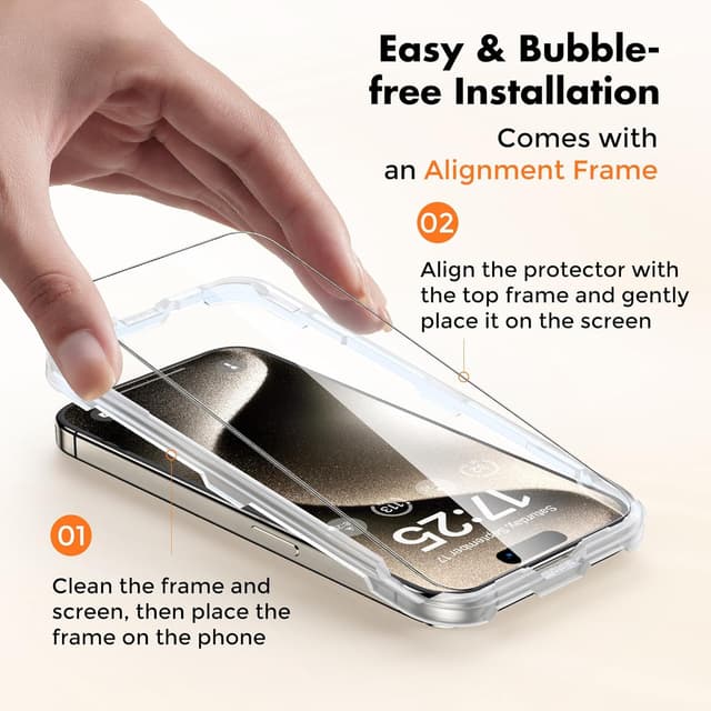 Detalle de UNBREAKcable Screen Protector for iPhone 15 Pro