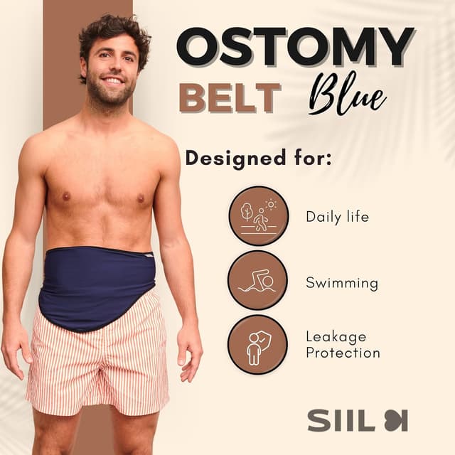 Detalle de SIIL Stoma Belt for Men & Women (M) – Ostomy Belt & Bag Covers for Sports and Swimming