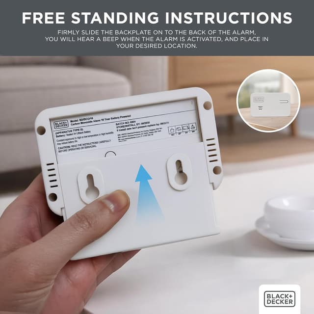 Detalle de Black+Decker Carbon Monoxide Detector 2 Pack with 10 Year Sealed Lithium Battery (Easy to install)