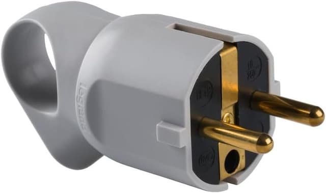 Detalle de Legrand 050192 spina Schuko professionale grigia 3680 W con anello per rimozione