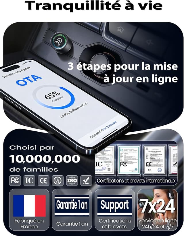 Thumbnail 6 de Adaptateur CarPlay sans fil 2026 Ultra-Compact