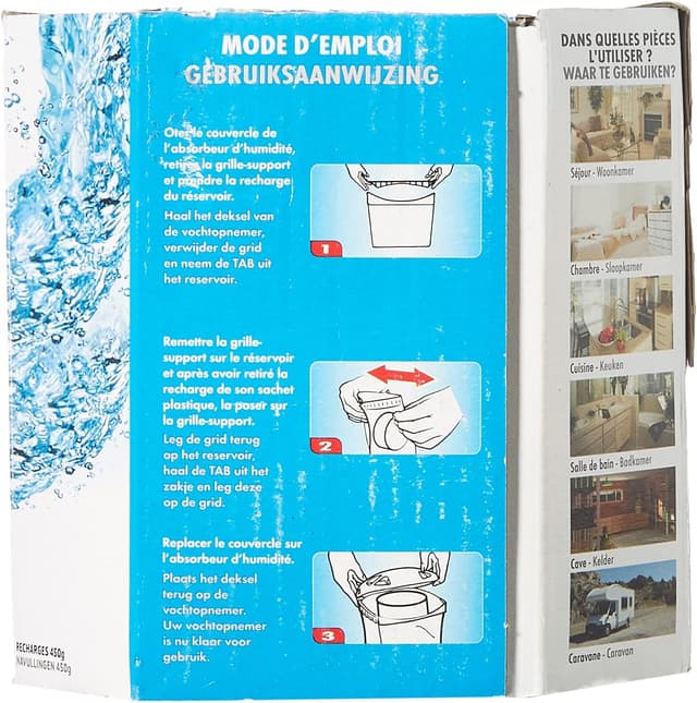 Detalle 1 de Rubson Recharge Tab Basic 1852170, ricariche per deumidificatore (4 pezzi) bianche