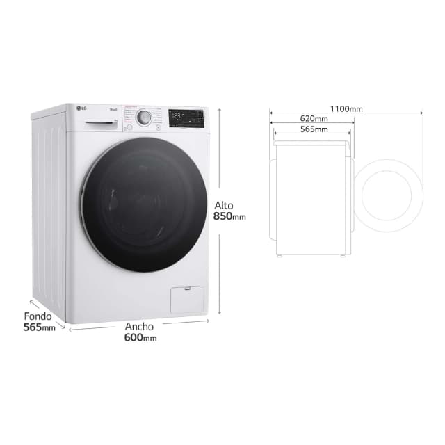 Detalle 2 de LG F4WR5509A1W Lavadora 9 kg 1400 rpm