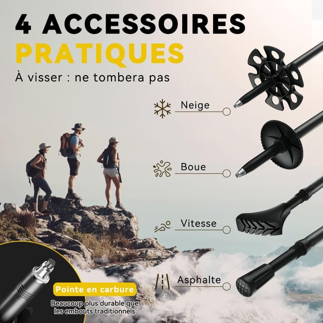 Thumbnail 3 de DOBESTS Bâtons de Randonnée Pliables