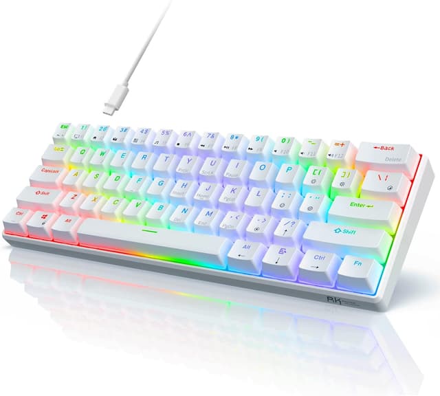 Detalle de RK Royal Kludge RK61 60% Mechanical Keyboard 61-key ⌨