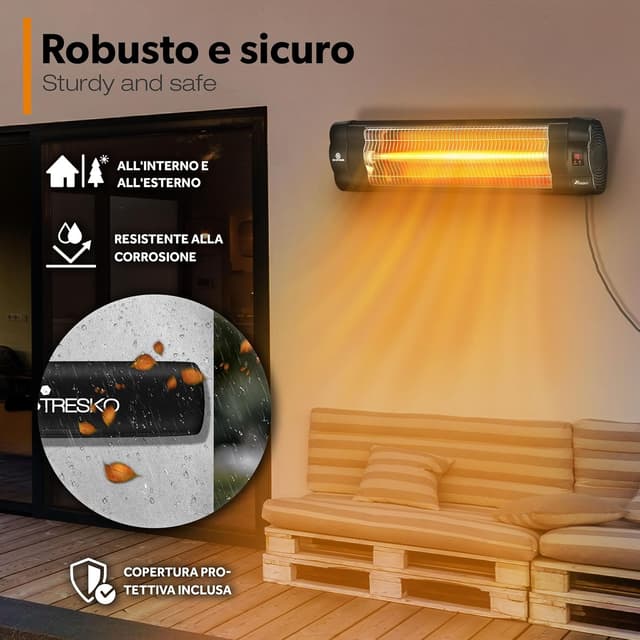 Thumbnail 2 de TRESKO 2500W Riscaldatore a Infrarossi 📡