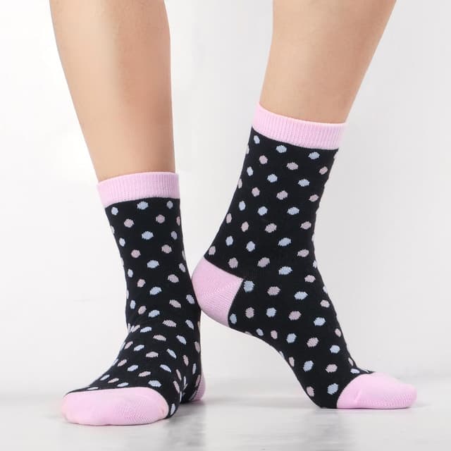 Detalle de Blu Ninfee 10 Paar Socken Damen (39-42/35-38) aus Baumwolle – lange Ringelsocken mit bunten Streifen