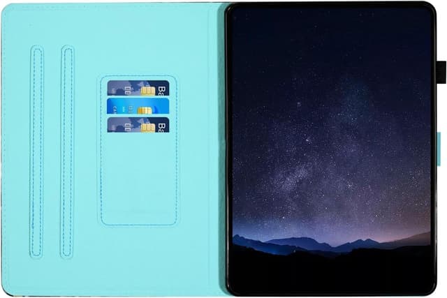 Detalle de AsWant Hülle für Samsung Galaxy Tab A9 Plus 11 Zoll (SM-X210/SM-X215/SM-X216) mit Standfunktion, Kartenfächern & Stifthalter – Eule