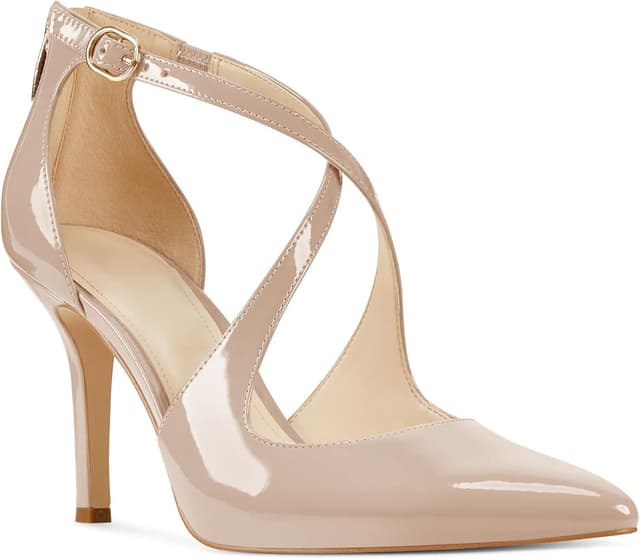 Thumbnail 6 de Minshluu Women’s Pointed Toe Stiletto Pumps with Crossed Straps and Back Zipper