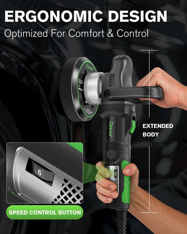 Thumbnail 5 de Ginour 1050W Dual Action Car Polisher 150mm