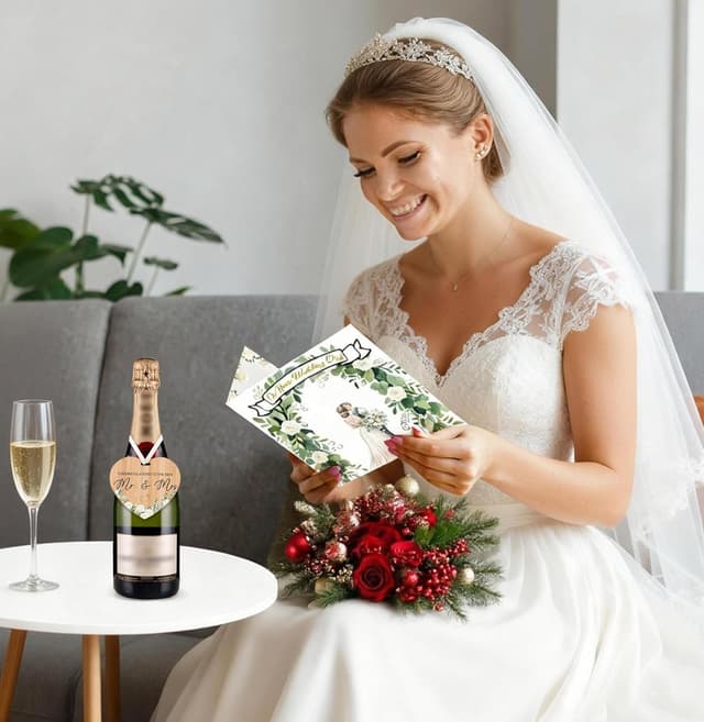 Thumbnail 5 de TheGiffter Wedding Card with Wooden Heart Plaque