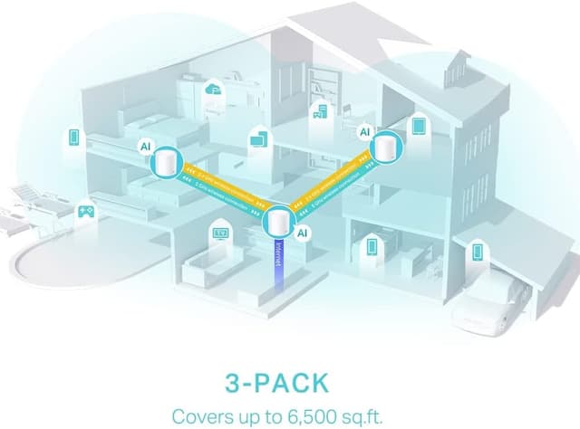 Thumbnail 3 de TP-Link Deco X60 AX5400 3-pack mesh Wi‑Fi system
