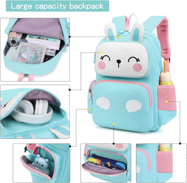 Detalle 2 de SIVENKE Kinderrucksack für Jungen & Mädchen (42 x 33 x 11 cm) – Schulrucksack mit gepolstertem Rücken