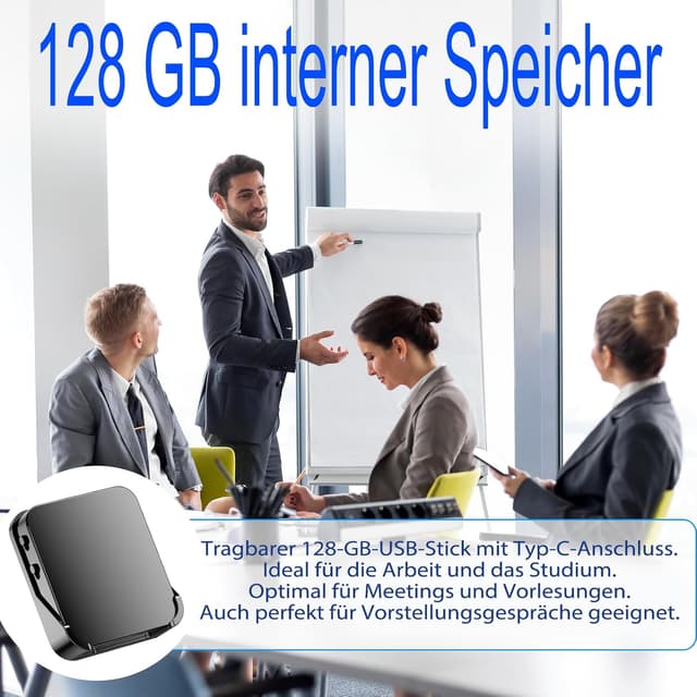 Thumbnail 4 de 128GB Digital Voice Recorder 1600hrs 🎤