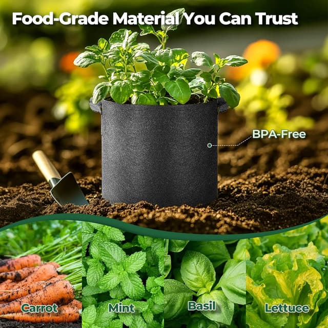 Thumbnail 6 de T4U grow bags 5 gallon, pack of 5