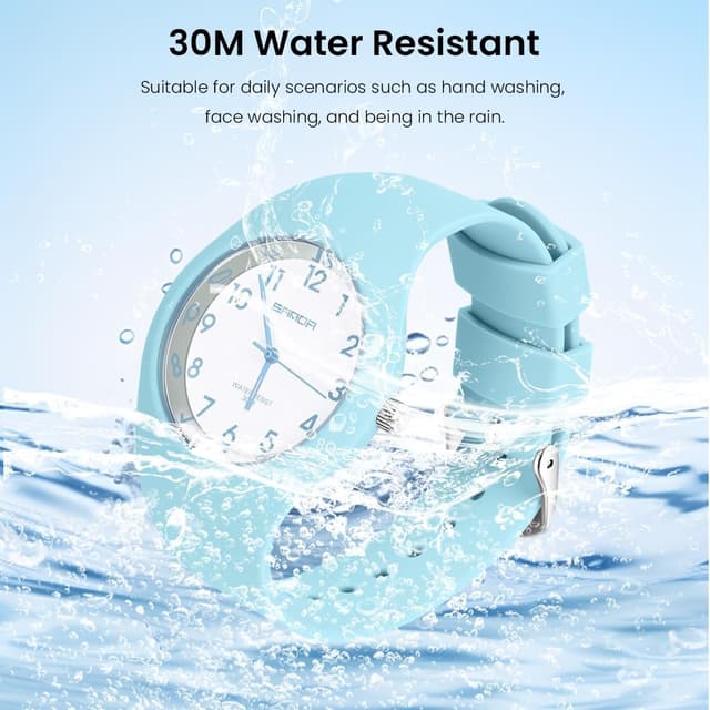 Detalle 2 de AOOSU Damen Analog Quarz Uhr mit Silikonband – sportlich, schlicht & alltagstauglich