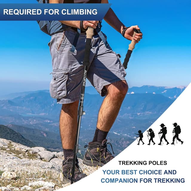 Thumbnail 6 de AUTOPkio bâtons de marche télescopiques en aluminium pour femmes (65 à 135 cm)