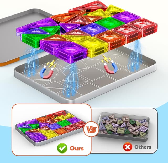 Detalle 2 de Mini Magnetic Tiles 45PCS Travel Set