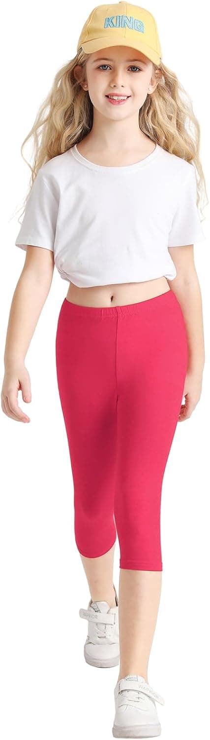 Detalle 2 de Domee Mädchen 3/4 Leggings Caprihose aus Baumwolle (3er-Pack)