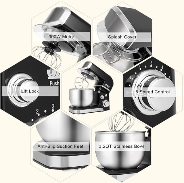 Thumbnail 4 de Kitchen in the box Stand Mixer 3.2Qt