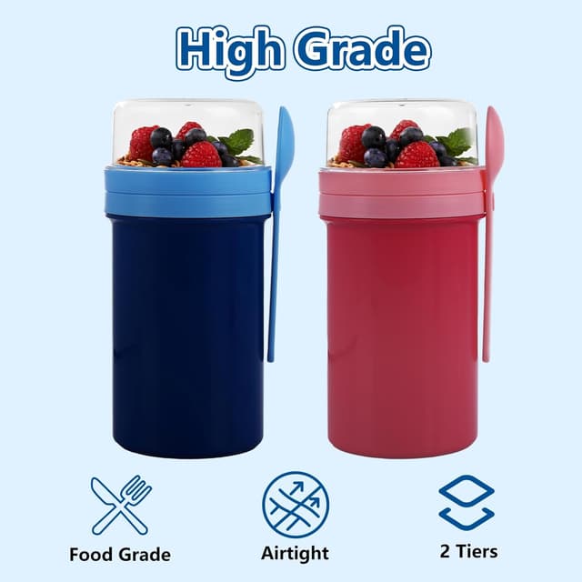 Thumbnail 2 de ZOFUN 4 Pcs Cereal Cup 1000 ml 🍶