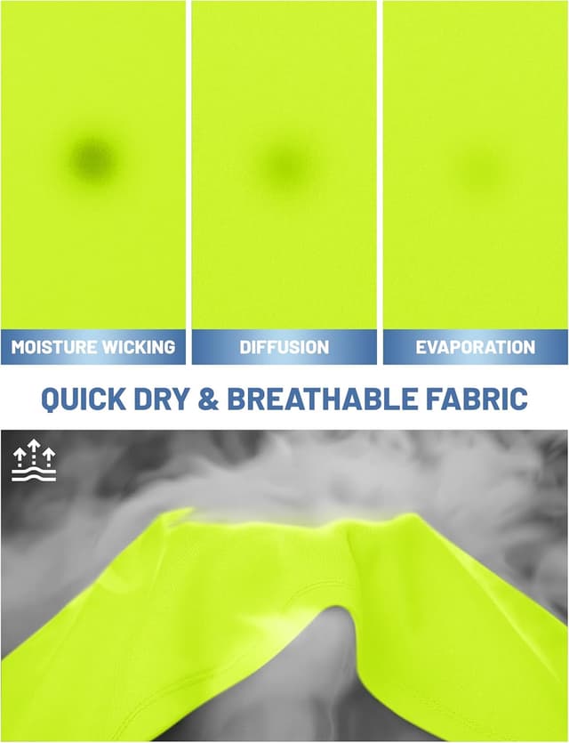 Detalle de MAGCOMSEN Men’s Short Sleeve UPF 50+ Quick-Dry Workout T-Shirt Rash Guard