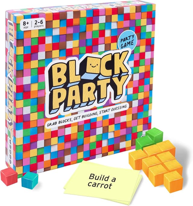 Detalle de Block Party: Colourful Block Building Family Board Game (Aged 8+, Teens & Adults)