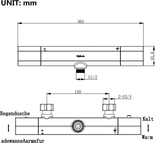 Thumbnail 7 de Kelleria Grifo de ducha con termostato y botón de seguridad