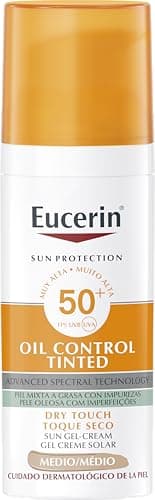 Detalle de Eucerin Sun Face Oil Control FPS 50+ tono medio 50 ml
