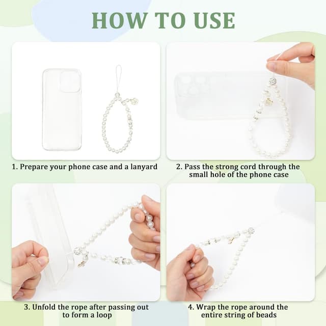 Detalle de OFFCUP Phone Charm en pierres naturelles : porte-téléphone au poignet anti-perte