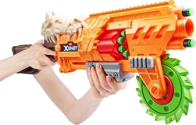 Detalle de XSHOT Insanity HorrorFire Doomsday Blaster von Zuru mit 16 Darts und Air Pocket Technology