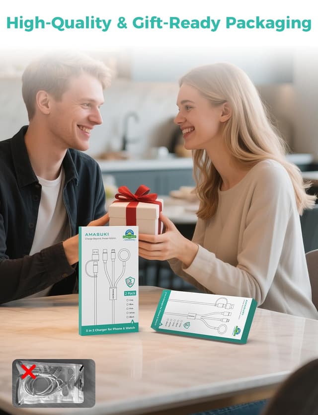 Thumbnail 6 de Travel Essentials 3-in-2 USB-C Charging Cable 4FT