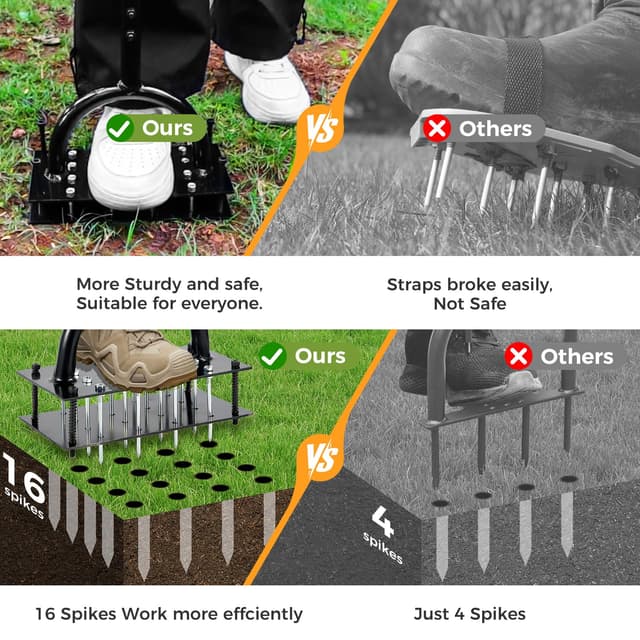 Thumbnail 5 de ZUCKLIGHT Lawn Aerator Spikes Aerating Tool