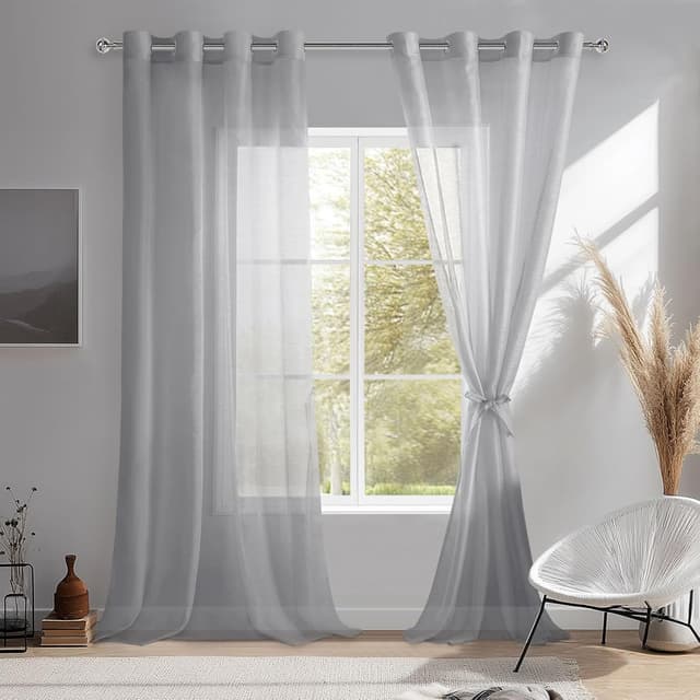 DWCN Voilages à œillets 140x260 cm