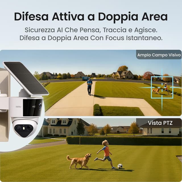 Detalle 2 de aosu T2 Pro 3K Telecamera WiFi Esterno 5MP