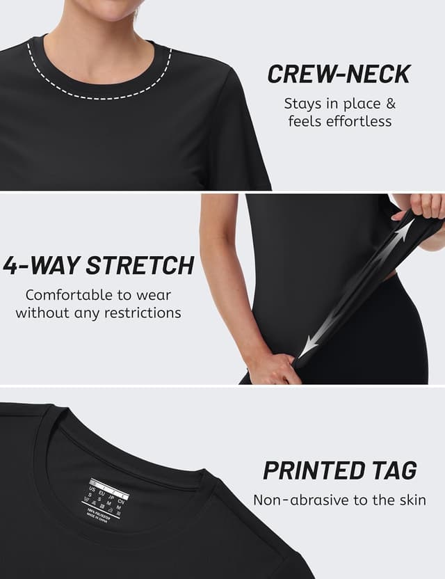 Detalle de TACVASEN Women’s Short Sleeve Outdoor Sport T-Shirt with Quick Dry and UPF 50+ Protection