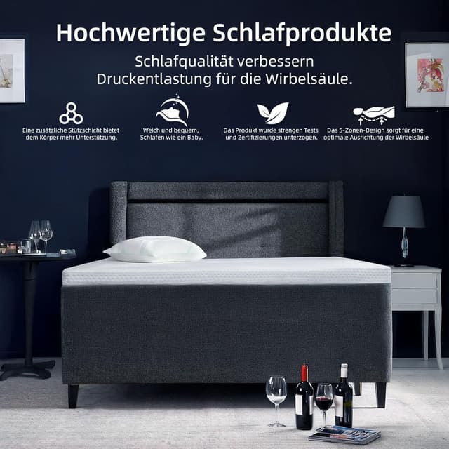 Detalle 1 de MENDALE Topper 140x200 Gel Matratzentopper