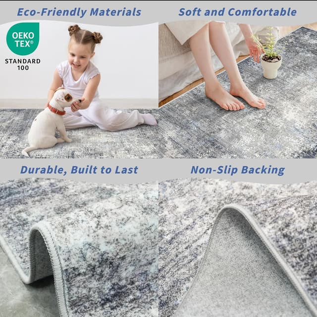 Thumbnail 3 de 4x8 Washable Indoor Rug