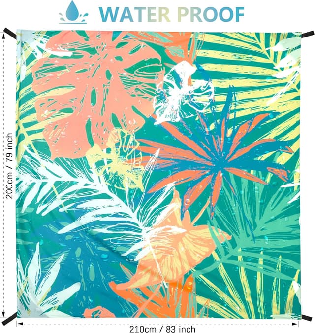 Thumbnail 1 de HIHOHO Beach Blanket Waterproof Extra Large 79" x 83" 😎