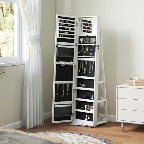 Thumbnail 8 de HOMCOM espejo joyero 360° 38x38x160 cm