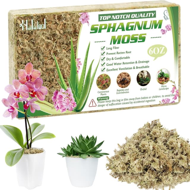 Imagen de Halatoo Sphagnum Moos 170 g für Orchideen und Pflanzen en OfertitasTOP